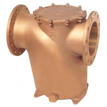 Horizontal intake water strainer with PN6/PN16 flanges
